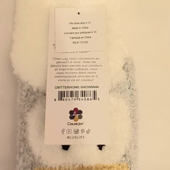 LUG The Trolley Friends Socks - Critterhome-Snowman - New w/tags - Picture 4 of 5